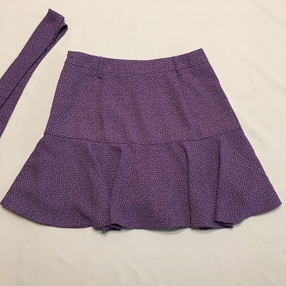 Love For Humanity Couture Purple Ruffle Skort with Black Polka Dots Small - Picture 7 of 8